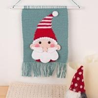 Amigurumi Festival Kerst: Kerst Wandhanger Kerstman Haakpakket - Inclusief Digitaal Patroon