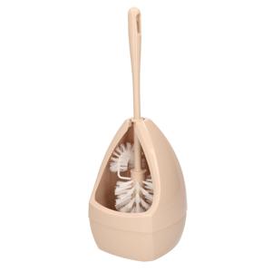 Buemag Toiletborstel - beige - met randreiniger en houder - 39 cm - kunststof - badkamer