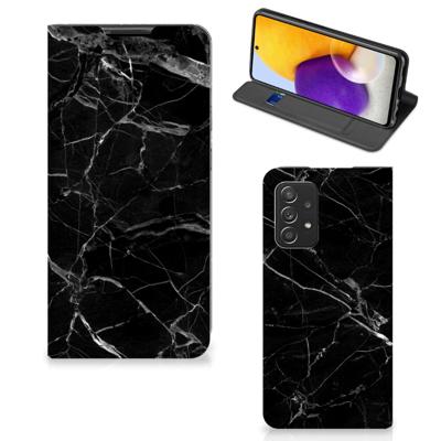 Samsung Galaxy A72 (5G/4G) | Standcase | Marmer Zwart - Origineel Cadeau Vader