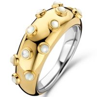 TI SENTO-Milano 12251MW Ring Mother of Pearl zilver-parelmoer goudkleurig-wit 8 mm