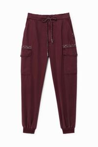 Enkellange cargo-jogger - RED - L