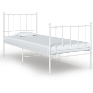 Bedframe metaal wit 90x200 cm