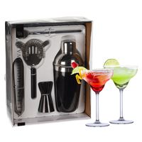 Excellent Houseware cocktails maken set 5-delig met 4x Margarita glazen - thumbnail