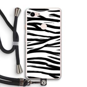 Zebra pattern: Pixel 3 XL Transparant Hoesje met koord