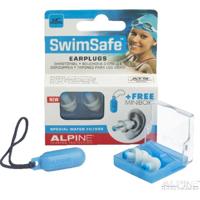 Alpine SwimSafe oorplugs - in cassette blauw/wit - thumbnail