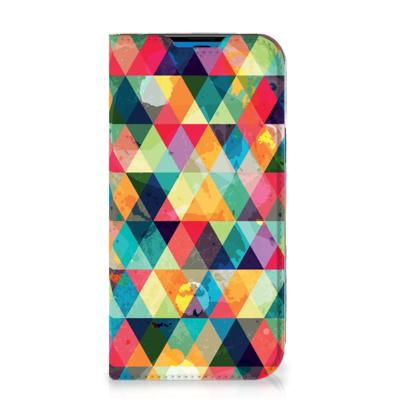 iPhone 14 Pro | Hoesje met Magneet | Geruit