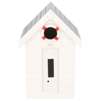 Houten vogelhuisje/nestkastje wit strandhuisje 21 cm