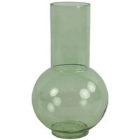 Bloemenvaas Catlin - groen - transparant glas - D20 x H36 cm