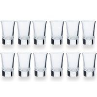 12x Shotglazen/borrelglaasjes 35 ml/4,4 x 6,5 cm van glas