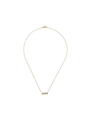 Daou collier Kiss en or 18ct à ornements en diamants