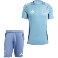 adidas Ajax Trainingsset 2024-2025 Lichtblauw Blauw Geel - thumbnail