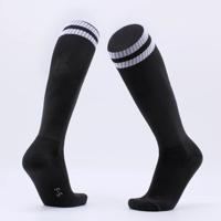 Kinderen voetbal sokken jongens Soccer sok Kid boven knie Plain sokken lange voetbal kousen mannen over knie hoge sok grootte: Kids grootte (zwart)