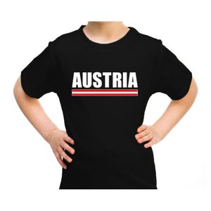 Austria / Oostenrijk supporter t-shirt zwart voor kids