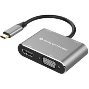 Conceptronic DONN16G notebook dock & poortreplicator Bedraad USB 3.2 Gen 1 (3.1 Gen 1) Type-C Zwart,
