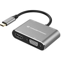 Conceptronic DONN16G notebook dock & poortreplicator Bedraad USB 3.2 Gen 1 (3.1 Gen 1) Type-C Zwart,