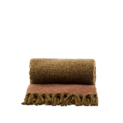Kave Home Plaid 'Elvori' 170 x 130cm, kleur Donkergroen