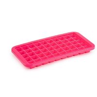 Tray met Cocktail ijsblokjes/ijsklontjes vormen 50 vakjes kunststof roze
