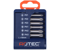 Rotec Bitset | 6-delig | E6.3 x 50mm | PH-PZ - 825.0120