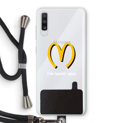 I'm lovin' you: Samsung Galaxy A70 Transparant Hoesje met koord