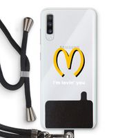 I'm lovin' you: Samsung Galaxy A70 Transparant Hoesje met koord