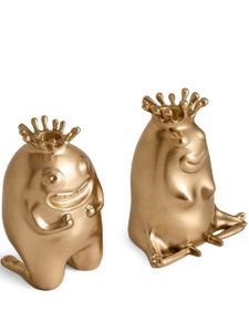 L'Objet X Haas Brothers lot de 2 bougeoirs King and Queen - Or