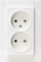 Kopp HK07 WIT inbouw stopcontact dubbel