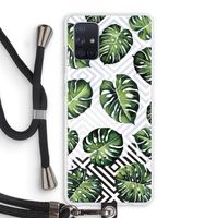 Geometrische jungle: Samsung Galaxy A71 Transparant Hoesje met koord Geometrische jungle: Samsung Galaxy A71 Transparant Hoesje met koord