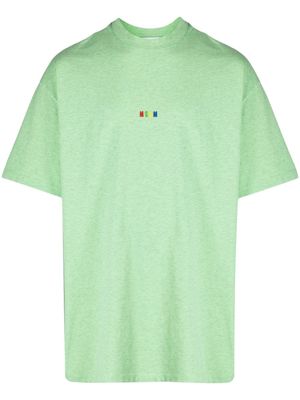 MSGM t-shirt en coton à logo brodé - Vert