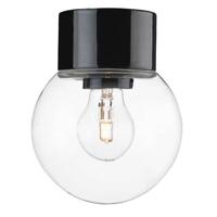 Ifö Electric Classic Globe plafond-en wandlamp zwart IP54 150mm helder - thumbnail