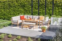 GI Sardinia lounge-dining set aluminium (7-delig) - Teak look/Zand