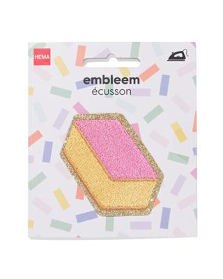 HEMA Carnaval strijkembleem 6.5x6cm tompouce