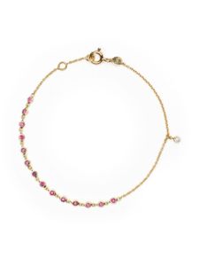 We by WHITEbIRD bracelet Clarisse en or 18ct serti de rubis - Rouge