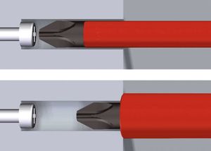 Wiha VDE Plat, Plus/minus Verwisselbare kling SL/PH 1 75 mm Geschikt voor Wiha Torque