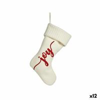 Kerstversiering Joy Kerstsok Wit Stof 28 x 4 x 46 cm (12 Stuks) Kerstversiering Joy Kerstsok Wit Stof 28 x 4 x 46 cm (12 Stuks)