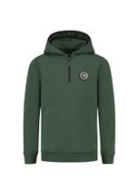 Ballin Jongens hoodie met badge - Bos groen - thumbnail