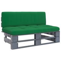 Tuinmiddenbank pallet geïmpregneerd grenenhout grijs