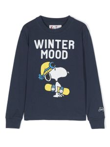 MC2 Saint Barth Kids x Peanuts™ cartoon-print cotton sweatshirt - Bleu