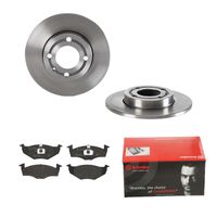 Remmenset, remschijf BREMBO, Remschijftype: Massief, Inbouwplaats: Vooras, u.a. fÃ¼r VW, Seat - thumbnail