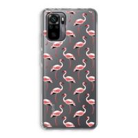 Flamingoprint groen: Xiaomi Redmi Note 10 Pro Transparant Hoesje