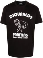 DSQUARED2 t-shirt en coton à imprimé graphique - Noir - thumbnail