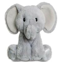 Aurora Pluche knuffeldier olifant - grijs - 20 cm - safari dieren thema - thumbnail