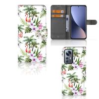 Xiaomi 12 Pro | Telefoonhoesje | Met pasjeshouder | Flamingo Palms Xiaomi 12 Pro | Telefoonhoesje | Met pasjeshouder | Flamingo Palms