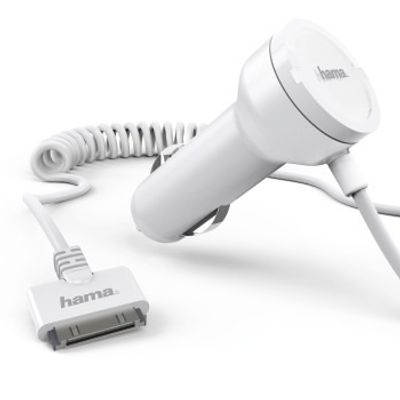 Hama 12/24V Autolader voor Iphone Wit
