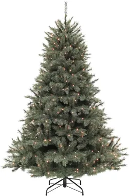 Triumph Tree Forest frosted verlichte kunstkerstboom blauwgroen 230cm - 400 lampjes