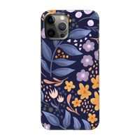 Flowers with blue leaves: Volledig geprint iPhone 12 Pro Hoesje