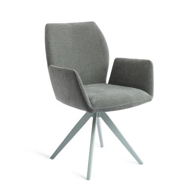 Jesper Home Draaibare Eetkamerstoel 'Misaki' Turn Mint, kleur Breezy Blue