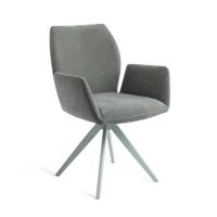 Jesper Home Draaibare Eetkamerstoel 'Misaki' Turn Mint, kleur Breezy Blue