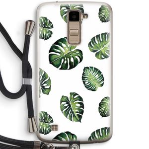 Tropische bladeren: LG K10 (2016) Transparant Hoesje met koord