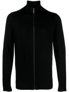 Calvin Klein cardigan zippé à logo brodé - Noir