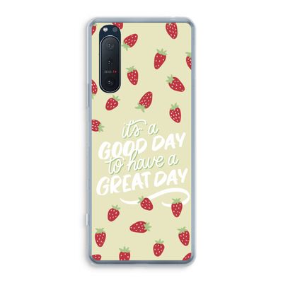 Don't forget to have a great day: Sony Xperia 5 II Transparant Hoesje
